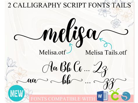 cursive fonts with tails.